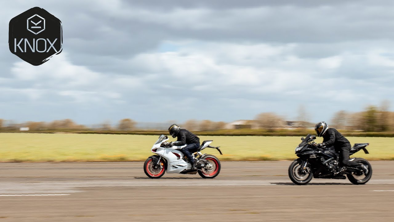 Suzuki Ducati Panigale V2 vs Suzuki GSXR 750 Airfield